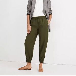 Madewell Drawstring Track Trousers - Green NWT S
